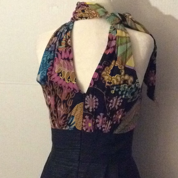 Trina Turk, evening Neck tie collar silk dress #0 - Picture 6 of 8